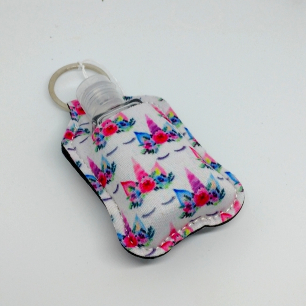 Unicorn sanitizer keychain
